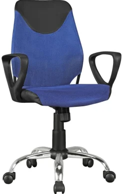 Drehstuhl blau Stoff