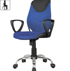 Drehstuhl blau Stoff