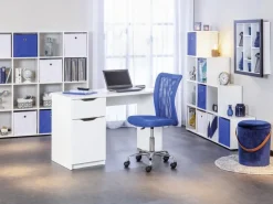 Drehstuhl Bonnie blau Metall Kunststoff