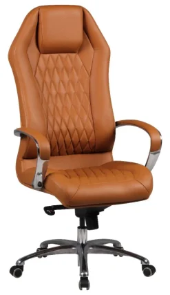Drehstuhl braun Leder