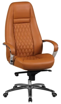 Drehstuhl braun Leder