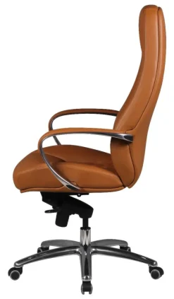 Drehstuhl braun Leder