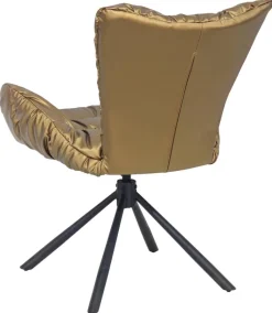 Drehstuhl Brest gold Kunstleder Nylon B/H/T: ca. 67x91x65 cm
