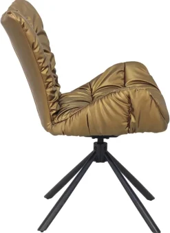Drehstuhl Brest gold Kunstleder Nylon B/H/T: ca. 67x91x65 cm