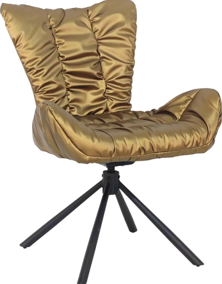 Drehstuhl Brest gold Kunstleder Nylon B/H/T: ca. 67x91x65 cm