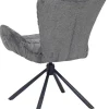 Drehstuhl Brest grau Webstoff B/H/T: ca. 67x91x65 cm