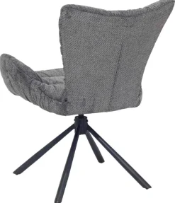 Drehstuhl Brest grau Webstoff B/H/T: ca. 67x91x65 cm