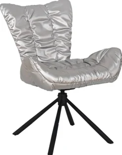 Drehstuhl Brest silber Kunstleder Nylon B/T: ca. 67x65 cm
