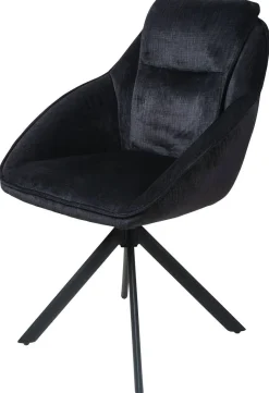 Drehstuhl Brisbane anthrazit Samt B/H/T: ca. 62x92x59 cm