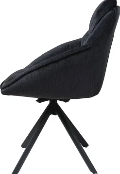 Drehstuhl Brisbane anthrazit Samt B/H/T: ca. 62x92x59 cm