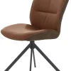 Drehstuhl Cognac braun Leder Microfaser B/H/T: ca. 47x88x63 cm