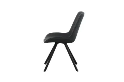 Drehstuhl EMILIA, 2er Set anthrazit Webstoff B/H/T: ca. 52x85x61 cm