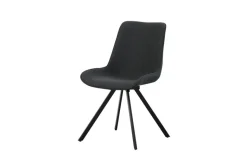 Drehstuhl EMILIA, 2er Set anthrazit Webstoff B/H/T: ca. 52x85x61 cm
