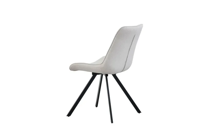 Drehstuhl EMILIA, 2er Set creme Webstoff B/H/T: ca. 52x85x61 cm