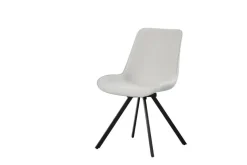 Drehstuhl EMILIA, 2er Set creme Webstoff B/H/T: ca. 52x85x61 cm