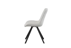 Drehstuhl EMILIA, 2er Set creme Webstoff B/H/T: ca. 52x85x61 cm