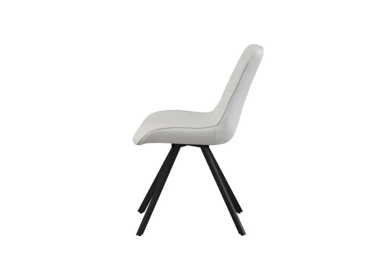 Drehstuhl EMILIA, 2er Set creme Webstoff B/H/T: ca. 52x85x61 cm
