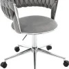 Drehstuhl FM-2393 grau Chrom B/H/T: ca. 59x79,5x56 cm