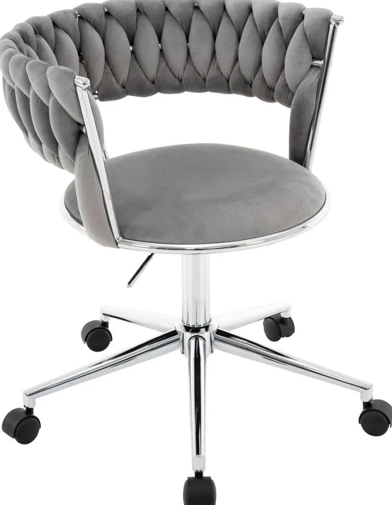 Drehstuhl FM-2393 grau Chrom B/H/T: ca. 59x79,5x56 cm