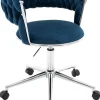 Drehstuhl FM-2393 petrol Chrom B/H/T: ca. 59x79,5x56 cm