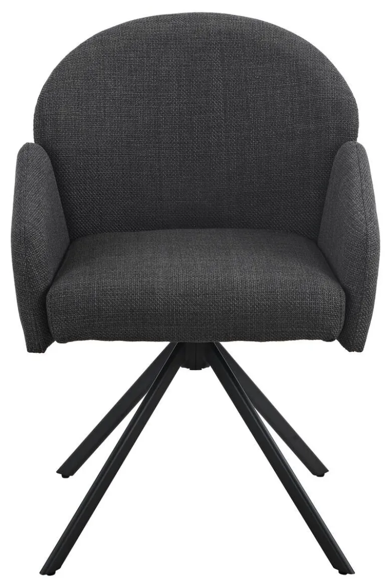 Drehstuhl Holly anthrazit Microfaser Webstoff B/H/T: ca. 57x84x61 cm