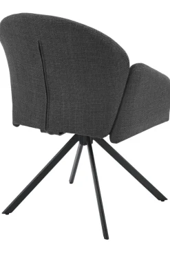 Drehstuhl Holly anthrazit Microfaser Webstoff B/H/T: ca. 57x84x61 cm