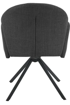 Drehstuhl Holly anthrazit Microfaser Webstoff B/H/T: ca. 57x84x61 cm