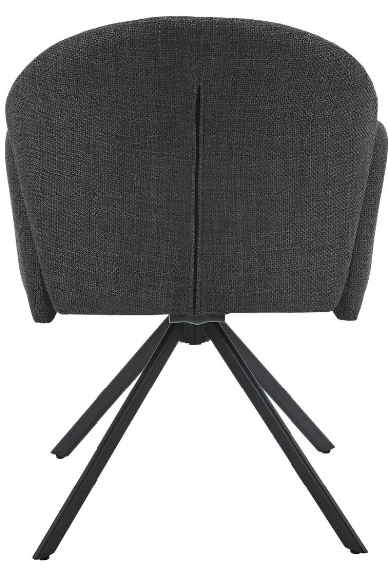 Drehstuhl Holly anthrazit Microfaser Webstoff B/H/T: ca. 57x84x61 cm