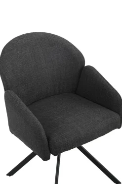 Drehstuhl Holly anthrazit Microfaser Webstoff B/H/T: ca. 57x84x61 cm