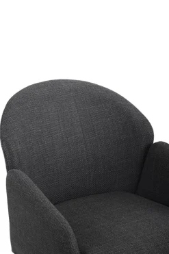 Drehstuhl Holly anthrazit Microfaser Webstoff B/H/T: ca. 57x84x61 cm