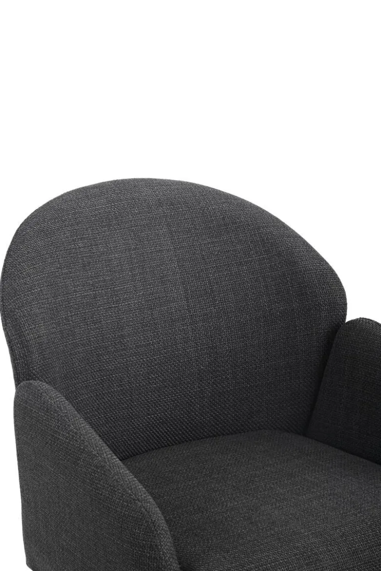 Drehstuhl Holly anthrazit Microfaser Webstoff B/H/T: ca. 57x84x61 cm