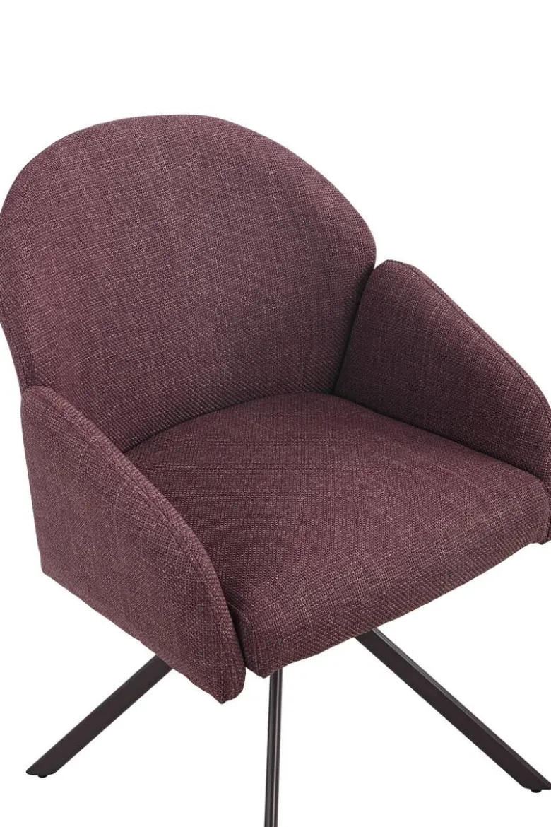 Drehstuhl Holly beere Microfaser Webstoff B/H/T: ca. 57x84x61 cm