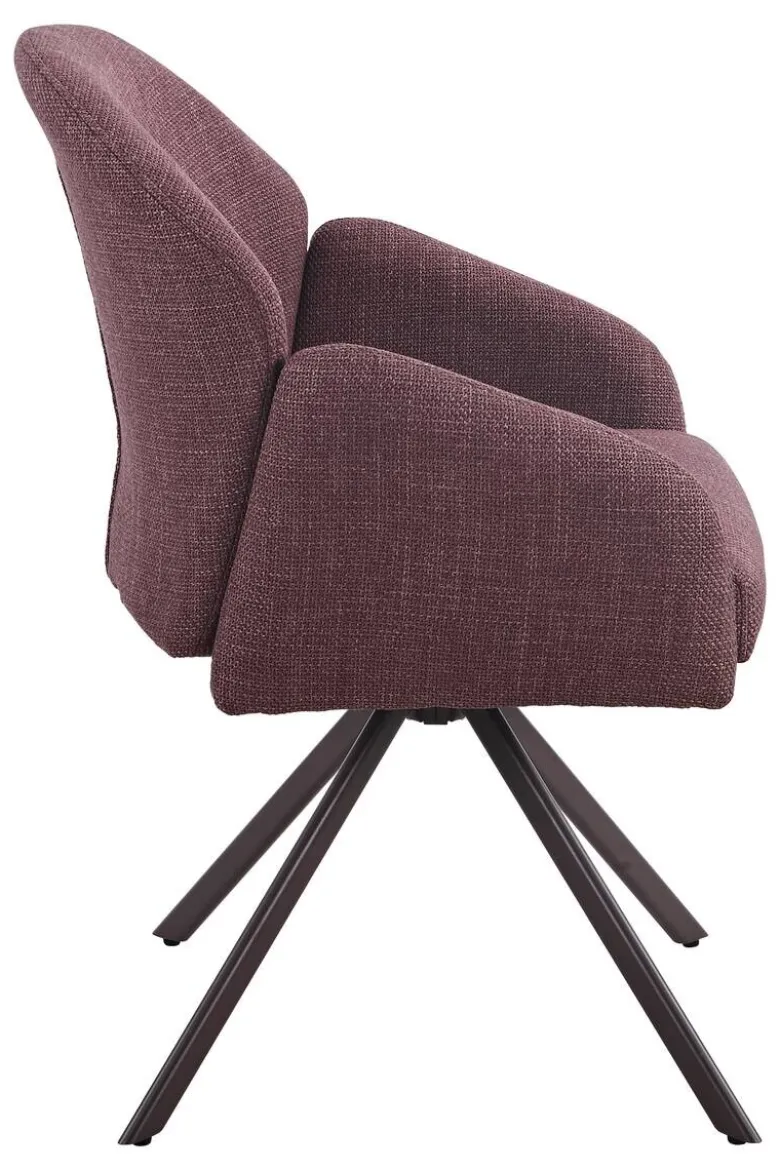 Drehstuhl Holly beere Microfaser Webstoff B/H/T: ca. 57x84x61 cm