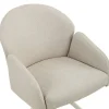 Drehstuhl Holly creme Microfaser Webstoff B/H/T: ca. 57x84x61 cm