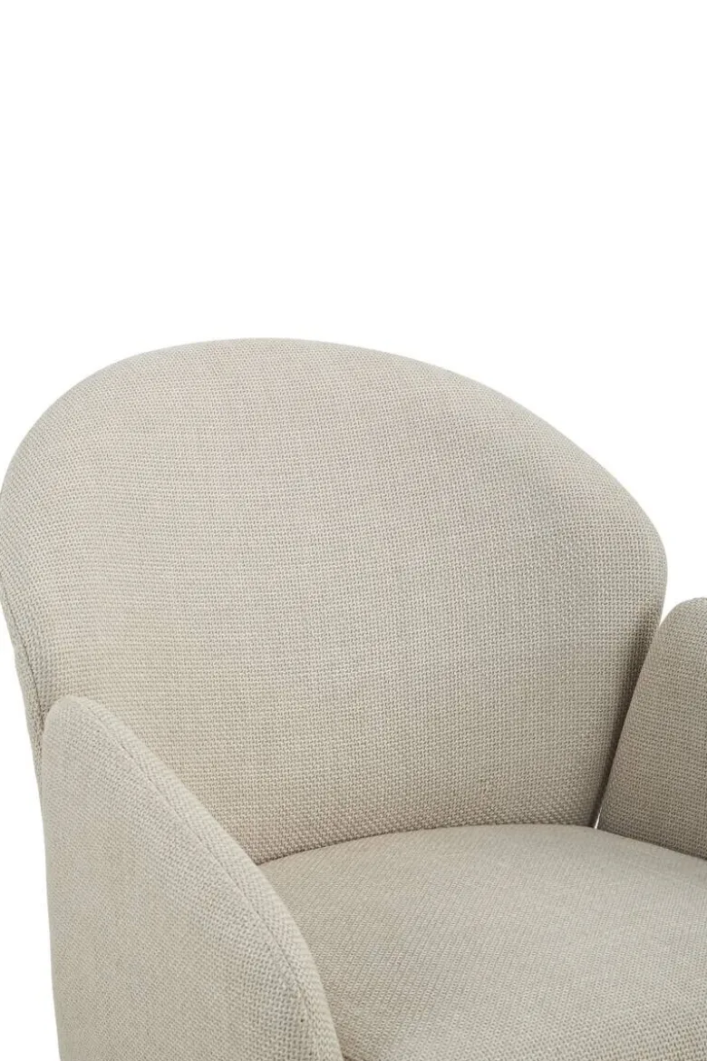 Drehstuhl Holly creme Microfaser Webstoff B/H/T: ca. 57x84x61 cm