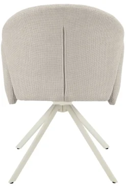 Drehstuhl Holly creme Microfaser Webstoff B/H/T: ca. 57x84x61 cm