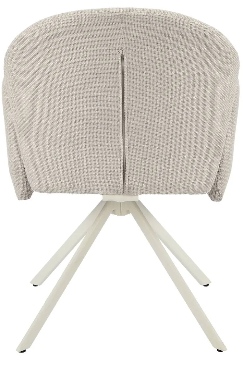 Drehstuhl Holly creme Microfaser Webstoff B/H/T: ca. 57x84x61 cm