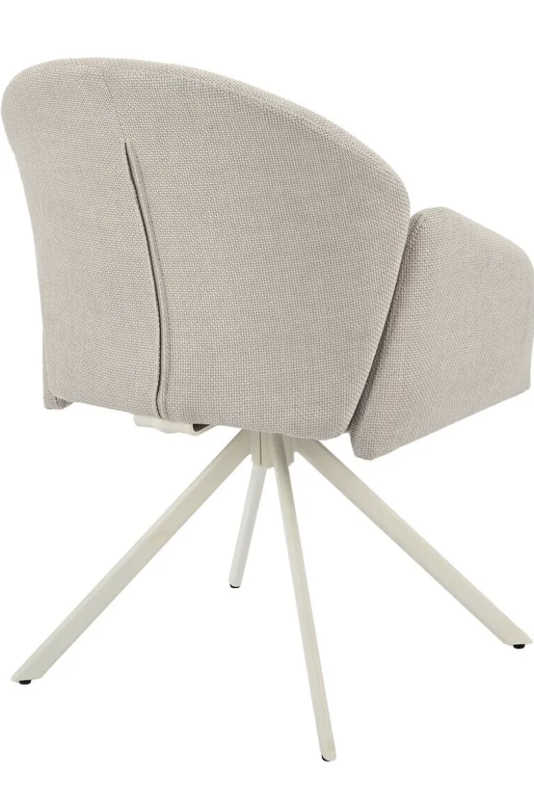Drehstuhl Holly creme Microfaser Webstoff B/H/T: ca. 57x84x61 cm