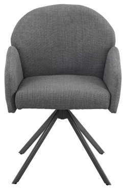 Drehstuhl Holly grau Microfaser Webstoff B/H/T: ca. 57x84x61 cm