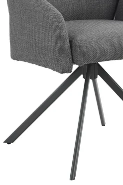 Drehstuhl Holly grau Microfaser Webstoff B/H/T: ca. 57x84x61 cm