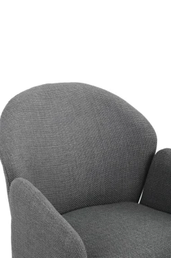 Drehstuhl Holly grau Microfaser Webstoff B/H/T: ca. 57x84x61 cm