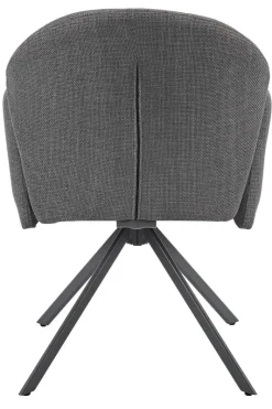 Drehstuhl Holly grau Microfaser Webstoff B/H/T: ca. 57x84x61 cm