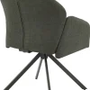 Drehstuhl Holly grün Microfaser Webstoff B/H/T: ca. 57x84x61 cm