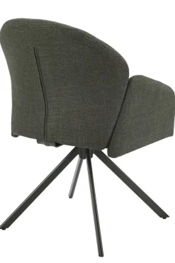 Drehstuhl Holly grün Microfaser Webstoff B/H/T: ca. 57x84x61 cm