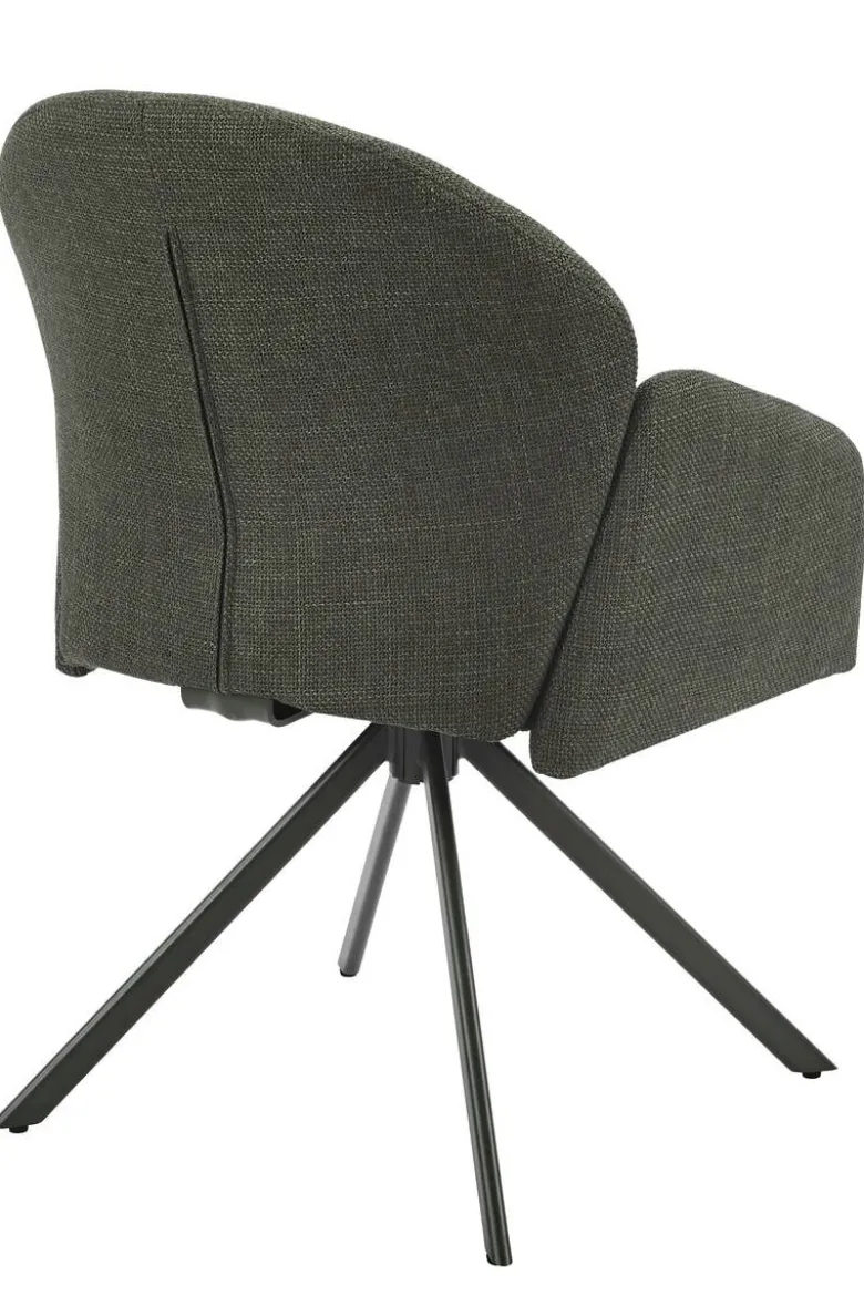 Drehstuhl Holly grün Microfaser Webstoff B/H/T: ca. 57x84x61 cm