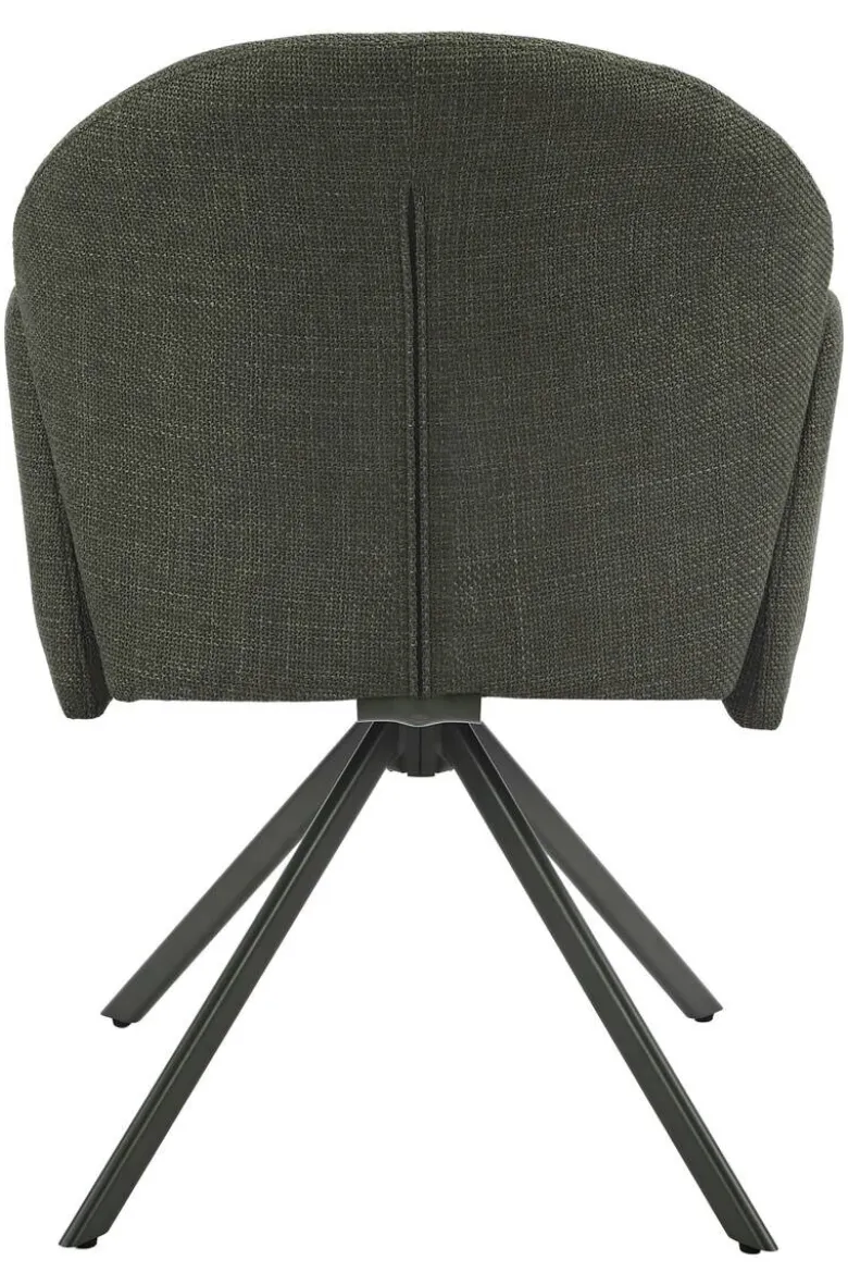 Drehstuhl Holly grün Microfaser Webstoff B/H/T: ca. 57x84x61 cm