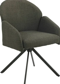 Drehstuhl Holly grün Microfaser Webstoff B/H/T: ca. 57x84x61 cm