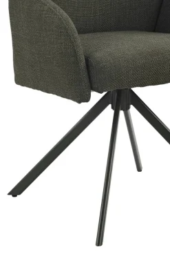 Drehstuhl Holly grün Microfaser Webstoff B/H/T: ca. 57x84x61 cm