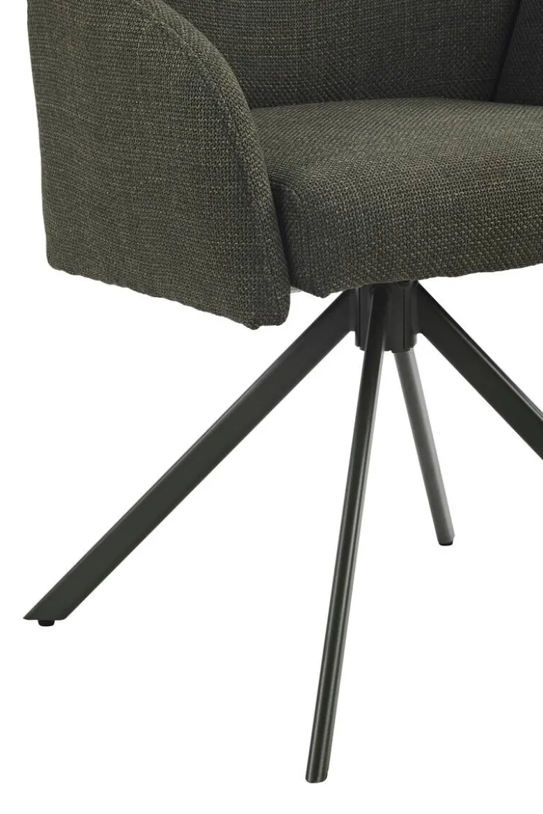 Drehstuhl Holly grün Microfaser Webstoff B/H/T: ca. 57x84x61 cm