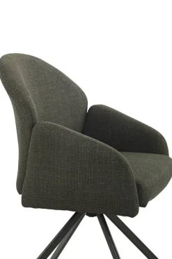 Drehstuhl Holly grün Microfaser Webstoff B/H/T: ca. 57x84x61 cm